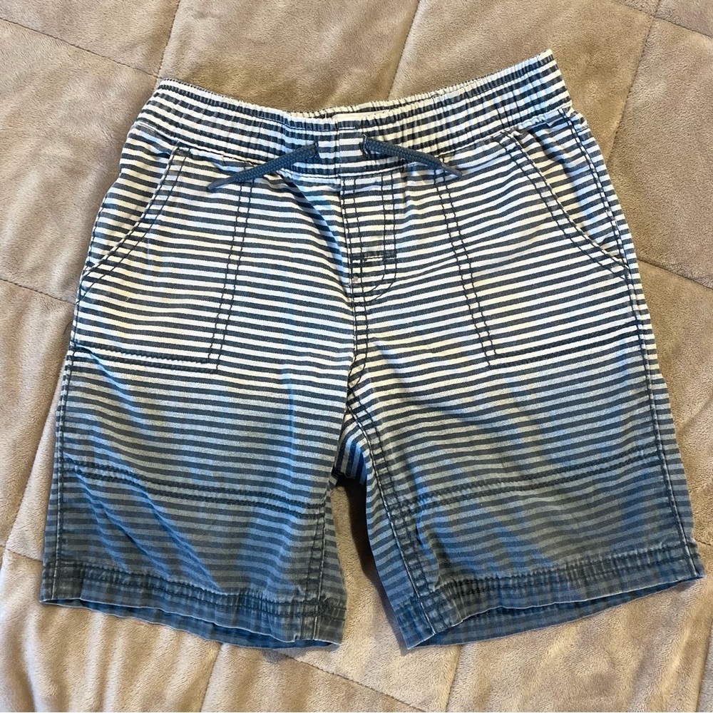 4T Navy and White Striped Shorts